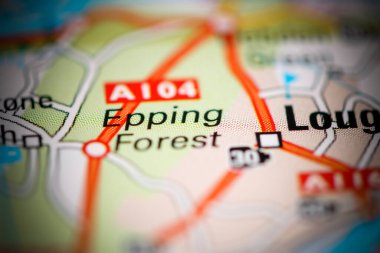Epping Forest. United Kingdom on a geography map clipart