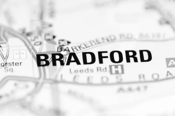 Бредфорд Географічній Карті Великої Британії — стокове фото