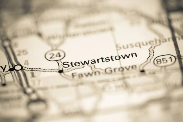 Швартстаун Пенсильванія Сша Географічній Карті — стокове фото