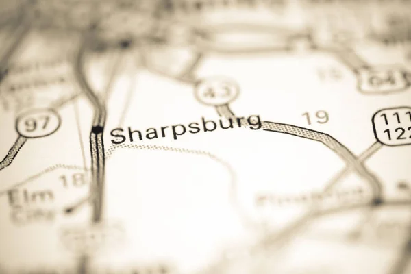 Sharpsburg Carolina Del Norte Eeuu Mapa Geográfico — Foto de Stock