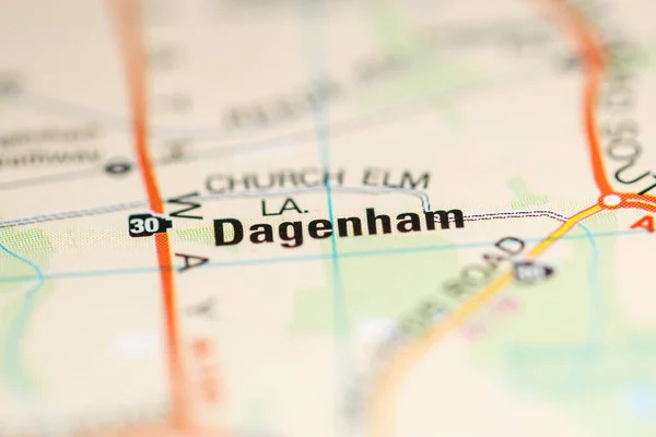 Dagenham Χάρτη Του Ηνωμένου Βασιλείου — Φωτογραφία Αρχείου
