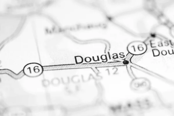 ダグラス マサチューセッツ州 地理地図上のアメリカ — ストック写真