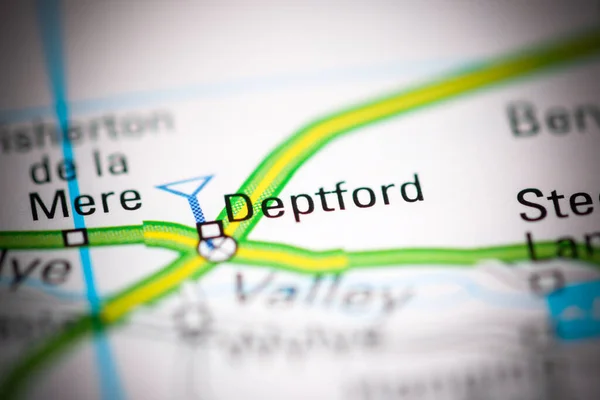 Deptford Royaume Uni Sur Une Carte Géographique — Photo