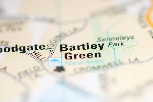 Bartley Green Χάρτη Του Ηνωμένου Βασιλείου — Φωτογραφία Αρχείου