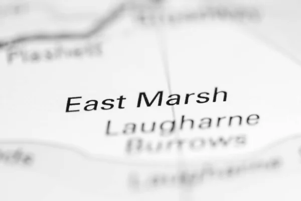 Східний Марх Велика Британія Географічній Карті — стокове фото