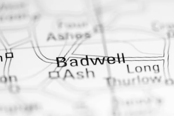 バッドウェル 地理地図上のイギリス — ストック写真