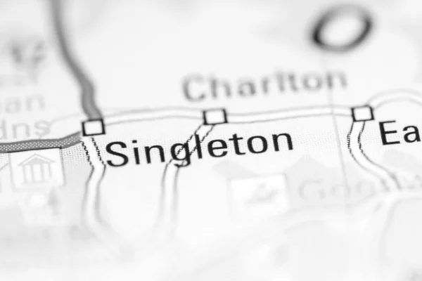 シングルトン 地理地図上のイギリス — ストック写真