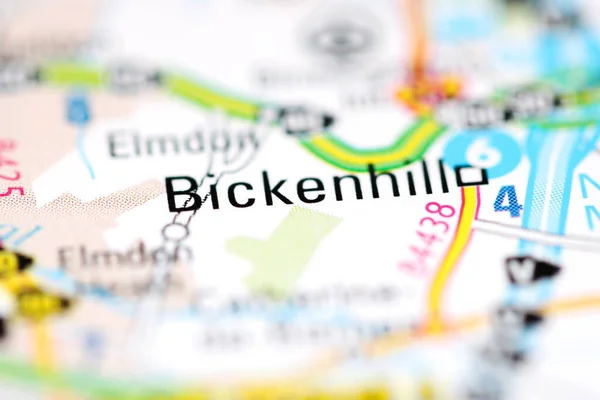 Bickenhill Γεωγραφικό Χάρτη Του Ηνωμένου Βασιλείου — Φωτογραφία Αρχείου