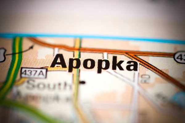 Apopka on a geographical map of USA