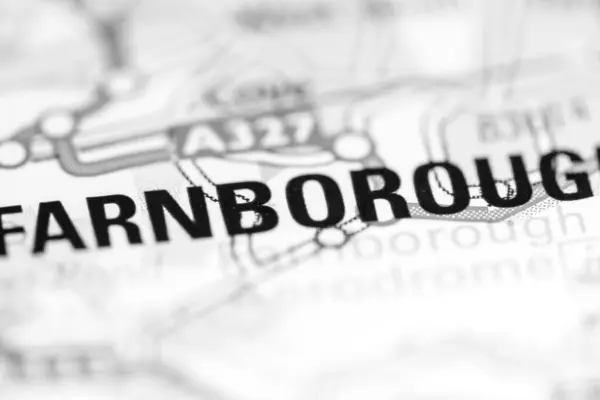 Farnborough Regno Unito Una Carta Geografica — Foto Stock