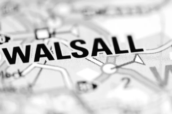 Walsall Mapa Geográfico Del Reino Unido —  Fotos de Stock
