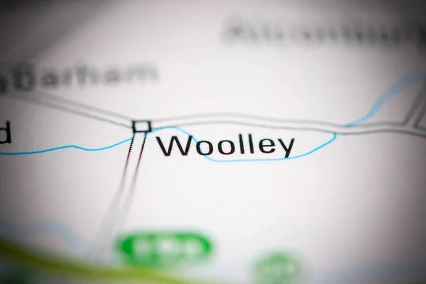 Woolley Reino Unido Sobre Mapa Geografia — Fotografia de Stock