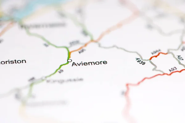 アビモアだ 地理地図上のイギリス — ストック写真