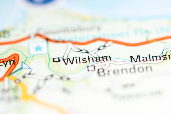 Wilsham. United Kingdom on a geography map