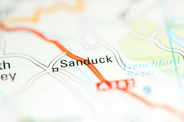 Sanduck Reino Unido Sobre Mapa Geografia — Fotografia de Stock