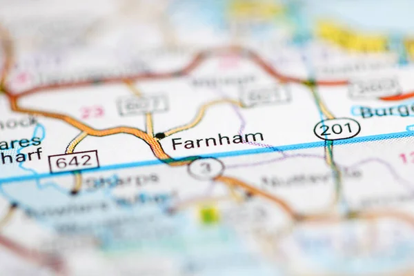 ファーナムだ バージニア州 地理地図上のアメリカ — ストック写真