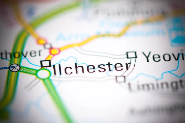 Ilchester Verenigd Koninkrijk Aardrijkskundekaart — Stockfoto