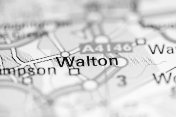 ウォルトン 地理地図上のイギリス — ストック写真