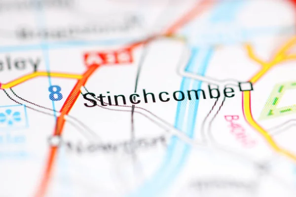 スティンコムだ 地理地図上のイギリス — ストック写真