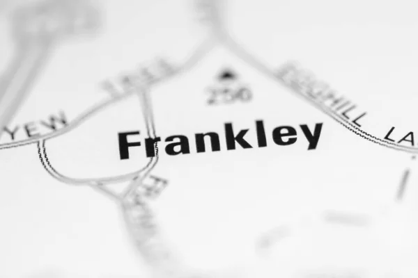Frankley Sobre Mapa Reino Unido — Fotografia de Stock