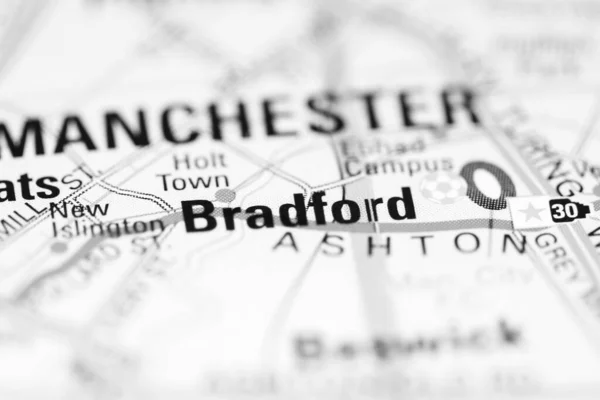 Бредфорд Географічній Карті Великої Британії — стокове фото