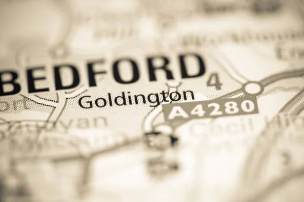 Голдінгтон Велика Британія Географічній Карті — стокове фото