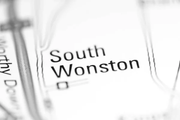 Południowy Wonston Zjednoczone Królestwo Mapie Geograficznej — Zdjęcie stockowe