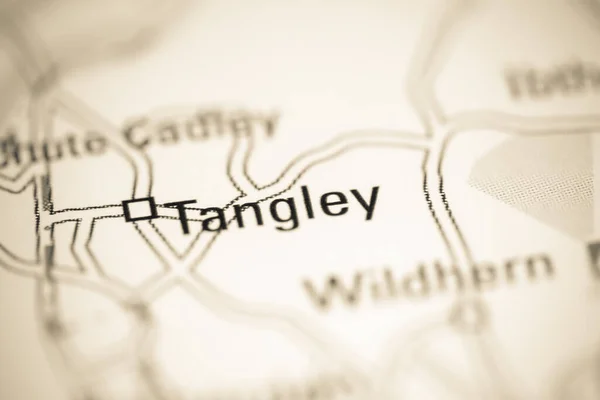 タングリー 地理地図上のイギリス — ストック写真