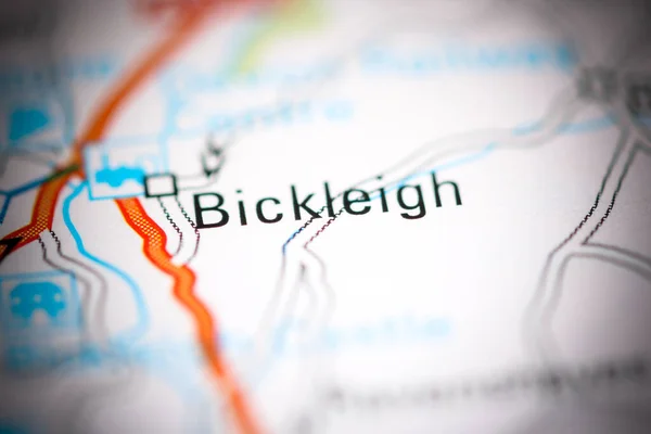 Bickleigh Birleşik Krallık Coğrafya Haritasında — Stok fotoğraf