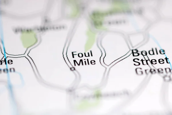 マイルだ 地理地図上のイギリス — ストック写真