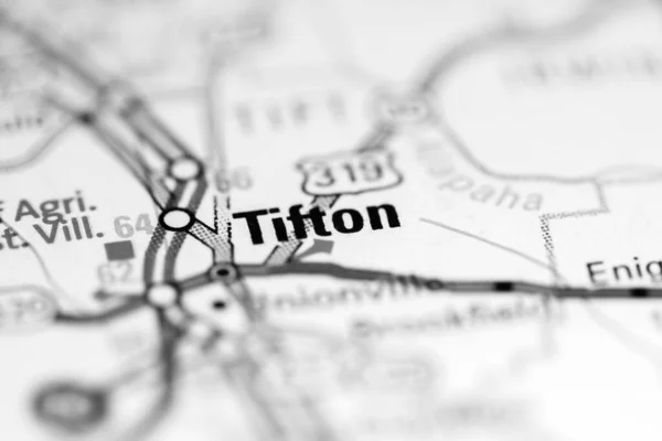 Tifton Géorgie États Unis Sur Une Carte Géographique — Photo