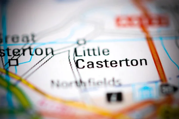 Little Casterton Egyesült Királyság Földrajzi Térképen — Stock Fotó