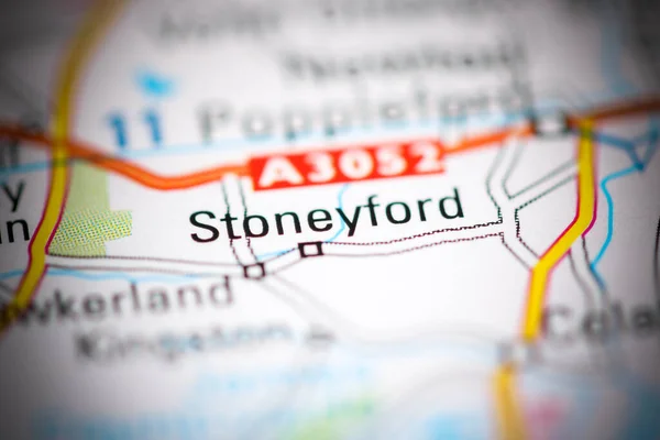 ストーニーフォード 地理地図上のイギリス — ストック写真