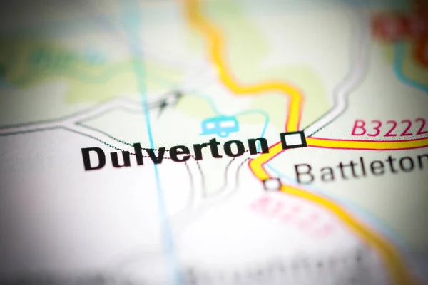 Дулвертон Велика Британія Географічній Карті — стокове фото