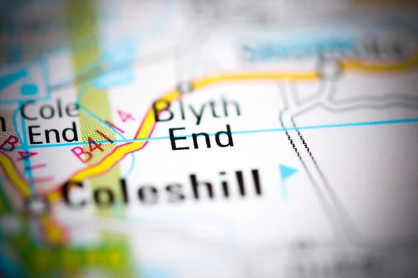 英国の地理的地図上のブライスエンド — ストック写真