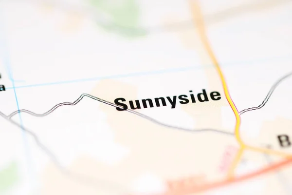 Sunnyside Una Mappa Geografica Del Regno Unito — Foto Stock
