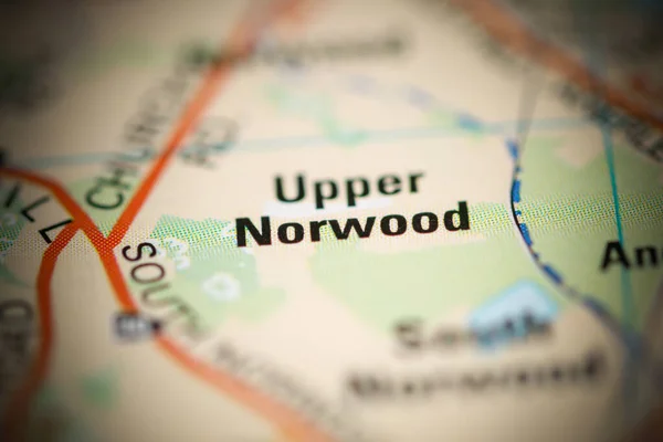 Upper Norwood Mapie Zjednoczonego Królestwa — Zdjęcie stockowe