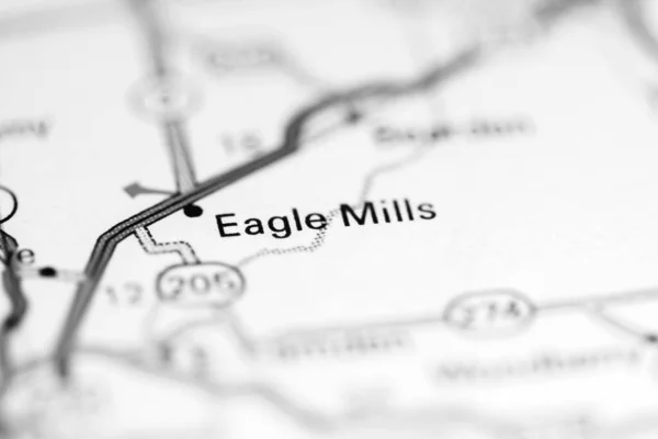 Eagle Mills. Arkansas. USA on a geography map