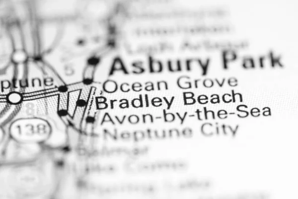 ブラッドリー ビーチ ニュージャージー州 地理地図上のアメリカ — ストック写真