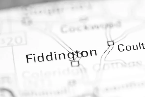 Fiddington Regno Unito Una Carta Geografica — Foto Stock