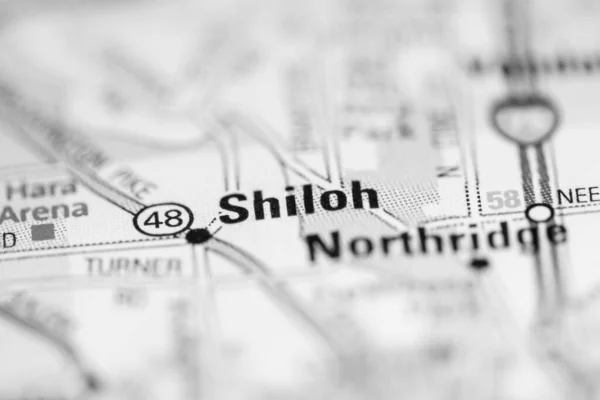 Shiloh Una Mappa Degli Stati Uniti America — Foto Stock