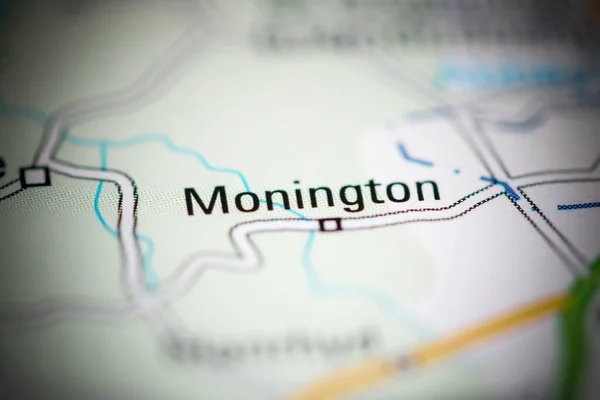 Монінгтон Велика Британія Географічній Карті — стокове фото