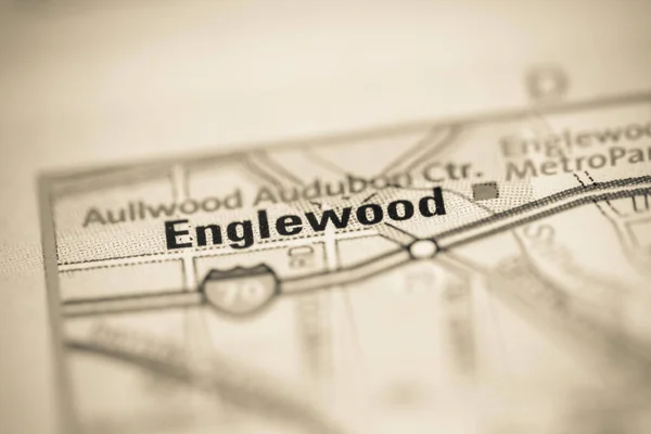 Englewood Mapa Dos Estados Unidos América — Fotografia de Stock