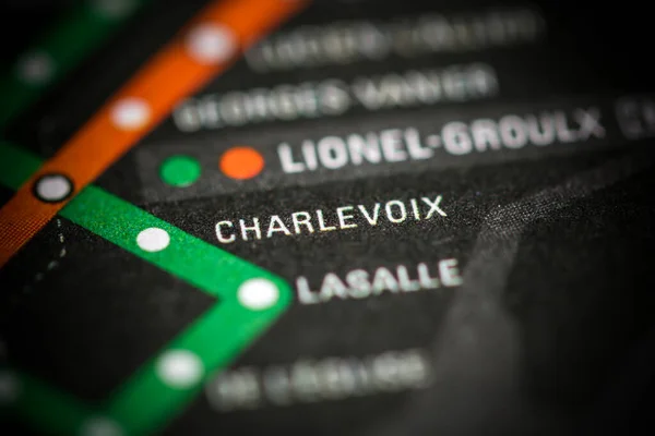 Det Charlevoix Montreal Metro Map — Stockfoto