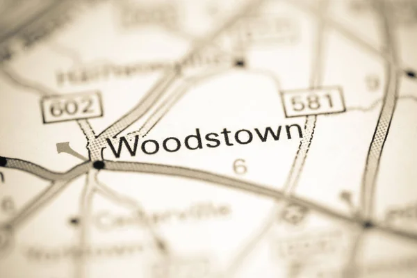 Woodstown Nova Jersey Eua Sobre Mapa Geografia — Fotografia de Stock