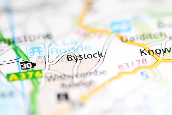 Bystock. United Kingdom on a geography map