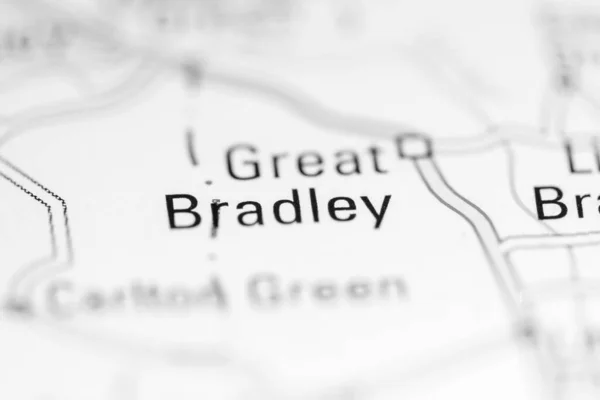 Μεγάλη Bradley Ηνωμένο Βασίλειο Χάρτη Γεωγραφίας — Φωτογραφία Αρχείου