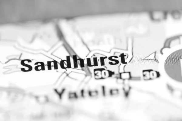 Sandhurst Reino Unido Sobre Mapa Geografia — Fotografia de Stock