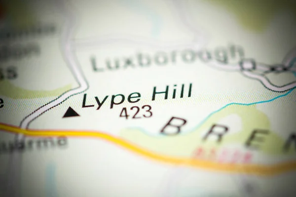 Lype Hill. United Kingdom on a geography map