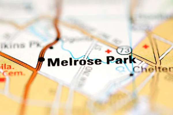 Парк Мелроуз Географической Карте Сша — стоковое фото